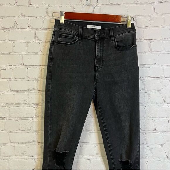 PacSun High Rise Jeggings Black Distressed size 26L - Picture 3 of 9